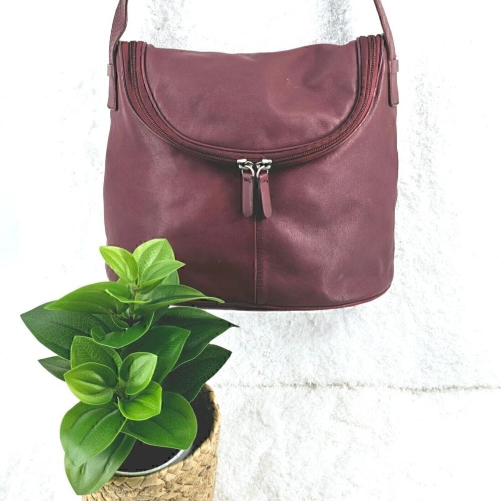 Maxx New York Burgundy Shoulder Bag